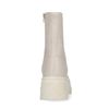 Bottes à lacets en cuir avec semelle plateforme - blanc cassé