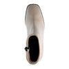 Bottines cuir à talon - blanc cassé