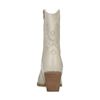 Santiags en cuir avec détail croco - blanc cassé