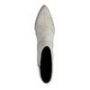 Santiags en cuir avec détail croco - blanc cassé