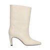 Bottines cuir à talon - blanc