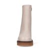 Bottines couleur café latte au talon bottier