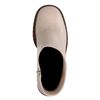 Bottines couleur café latte au talon bottier