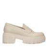 Loafers chunky en cuir - blanc cassé