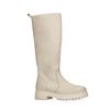 Bottes hautes en cuir - beige