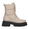 Bottines motardes matelassées - blanc cassé
