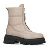 Bottines motardes matelassées - blanc cassé