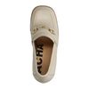 Loafers en cuir avec talon - blanc cassé