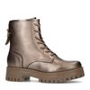 Bottines à lacets en cuir - bronze