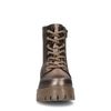 Bottines à lacets en cuir - bronze