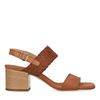 Sandales cuir avec détail tressé - marron