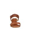 Sandales cuir avec détail tressé - marron