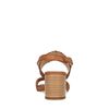 Sandales cuir avec détail tressé - marron