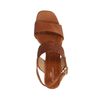 Sandales cuir avec détail tressé - marron