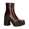 Bottines cuir à talon - marron foncé