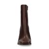 Bottines cuir avec talon cubain - marron foncé