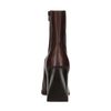 Bottines cuir avec talon cubain - marron foncé
