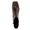 Bottines cuir avec talon cubain - marron foncé