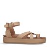 Sandales à plateforme en cuir - camel