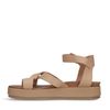 Sandales à plateforme en cuir - camel