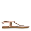 Sandales en cuir avec détails dorés - rose