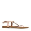 Sandales en cuir avec détails dorés - rose