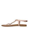 Sandales en cuir avec détails dorés - rose