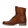 Combat boots en cuir avec doublure fausse fourrure - marron