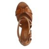 Chaussures compensées en cuir - cognac