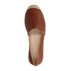 Espadrilles en cuir avec imprimé serpent en relief - marron