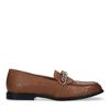 Loafers en cuir avec imprimé croco - marron