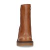 Bottines en cuir avec talon cubain - marron