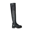 Chelsea boots hautes en cuir et synthétique - noir