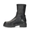 Chelsea boots cuir et synthétique - noir