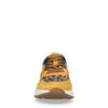 Dad shoes en cuir avec imprimé léopard - jaune ocre