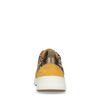 Dad shoes en cuir avec imprimé léopard - jaune ocre