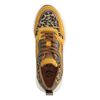 Dad shoes en cuir avec imprimé léopard - jaune ocre