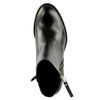 Bottines cuir à talon avec fermeture éclair - noir
