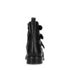 Bottines motardes en cuir avec boucles - noir