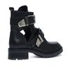 Bottines ajourées en cuir - noir