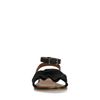 Sandales cuir avec froufrous - noir