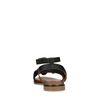Sandales cuir avec froufrous - noir