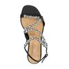 Sandales en cuir avec perles - noir