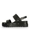 Sandales cuir à plateau avec clous - noir