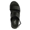 Sandales cuir à plateau avec clous - noir