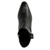 Bottes courtes en cuir avec clous - noir