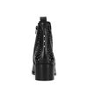 Bottines en cuir avec clous - noir