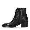 Bottines cuir à boucles avec détails - noir