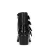 Bottines cuir à boucles avec détails - noir