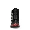 Bottines cuir à boucles avec détails western - noir